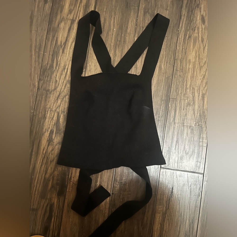 Black tank with cross back